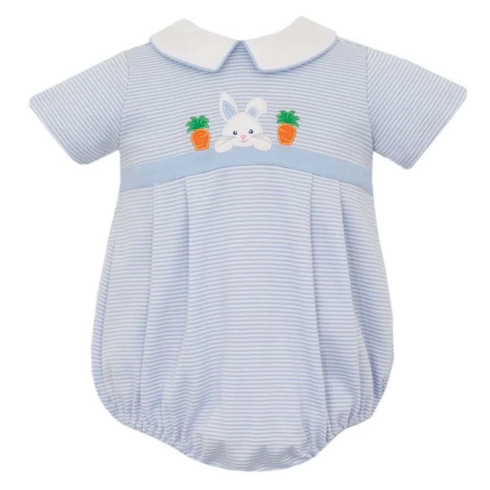 Claire & Charlie Baby Blue Knit Bunny Bubble 9M